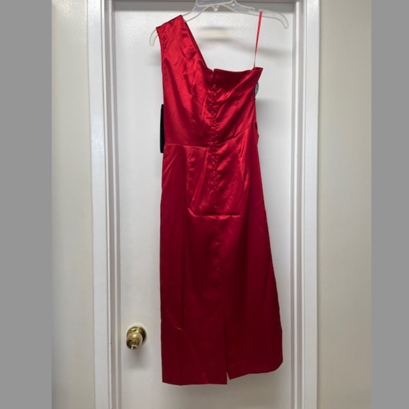 NWT Stop Staring Red Love Spell One Shoulder Retro Dress - Picture 8 of 10